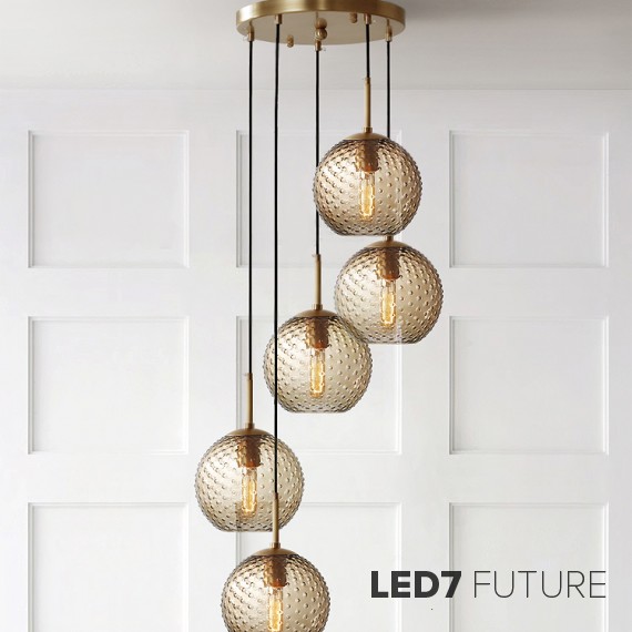 Loft Industry Modern - Glass Dots Chandelier